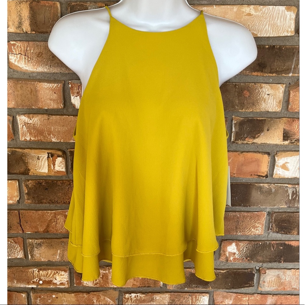 Morgan Claire Women’s Mustard Halter Top Medium